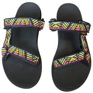 Teva Original Universal Slide Sandals Boomerang Pink Womens 7 UK 5 EU 38